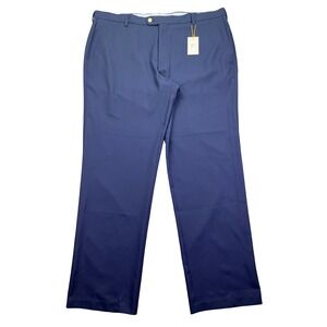 Peter Millar Durham High-Drape Performance Golf‎ Pants Men Sz 44R Navy ME0EB78